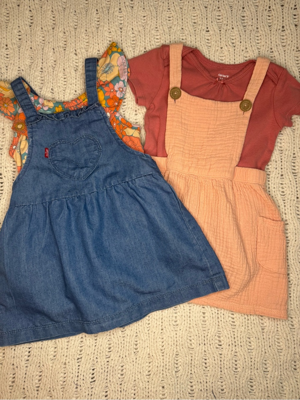 24M Jumper and Top Bundle. Levi’s and Rabbit + Bear
